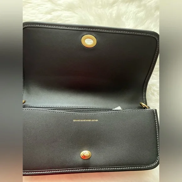 New! Coach Dinky Black Leather Bag - Picture 5 of 9